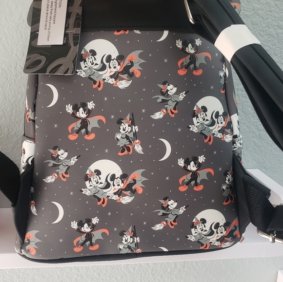 Loungefly Halloween Minnie Mickey Mini Backpack - Picture 5 of 7